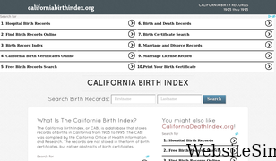 californiabirthindex.org Screenshot