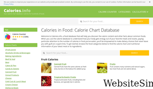 calories.info Screenshot