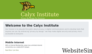 calyxinstitute.org Screenshot