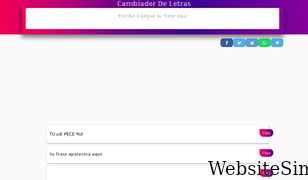 cambiadordeletras.com Screenshot