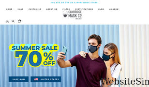 cambridgemask.com Screenshot