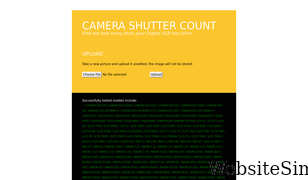 camerashuttercount.com Screenshot
