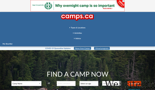 camps.ca Screenshot