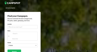 campspot.com Screenshot