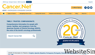 cancer.net Screenshot