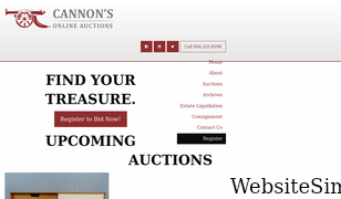 cannonsauctions.com Screenshot