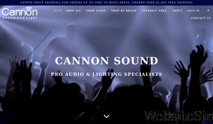 cannonsound.com.au Screenshot