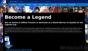 capcomprotour.com Screenshot