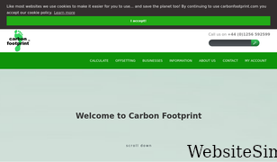 carbonfootprint.com Screenshot