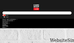 cardshoplive.com Screenshot