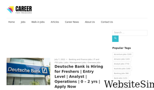 careerforfreshers.com Screenshot