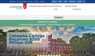 catawba.edu Screenshot