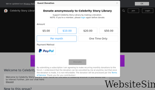 celebritystorylibrary.com Screenshot