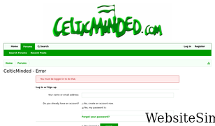 celticminded.com Screenshot