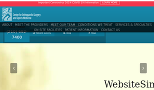 centerfororthosurgery.com Screenshot