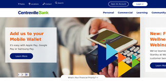 centrevillebank.com Screenshot