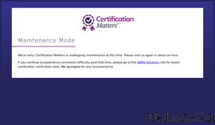 certificationmatters.org Screenshot