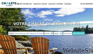 chaletsauquebec.com Screenshot