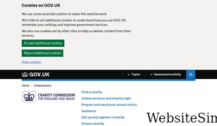 charitycommission.gov.uk Screenshot