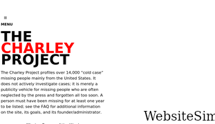 charleyproject.org Screenshot