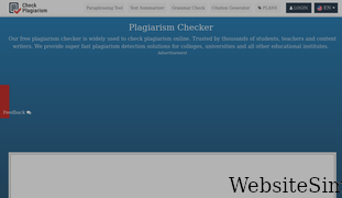 check-plagiarism.com Screenshot