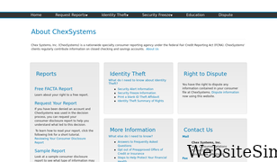 chexsystems.com Screenshot