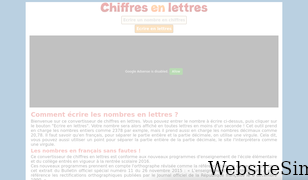 chiffres-en-lettres.com Screenshot