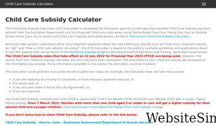 childcaresubsidycalculator.com.au Screenshot