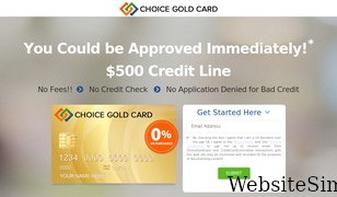 choicegoldcard.com Screenshot