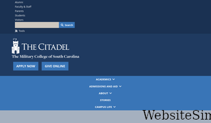 citadel.edu Screenshot