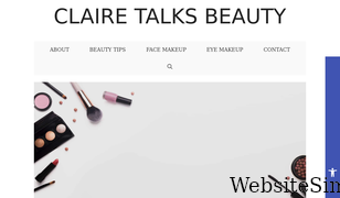 clairetalksbeauty.com Screenshot