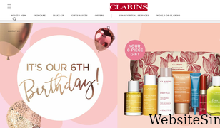 clarins.com.au Screenshot