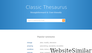 classicthesaurus.com Screenshot