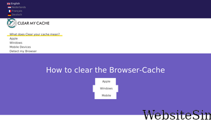 clear-my-cache.com Screenshot