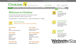 clicklaw.bc.ca Screenshot