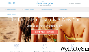 cliniccompare.co.uk Screenshot