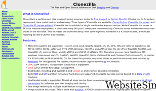clonezilla.org Screenshot