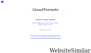 cloudtorrents.com Screenshot