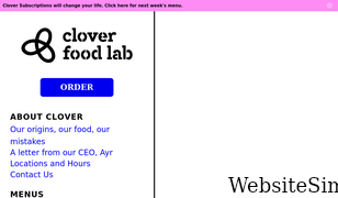 cloverfoodlab.com Screenshot