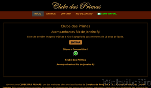 clubedasprimas.com Screenshot