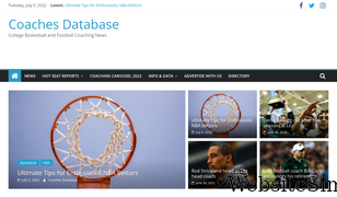 coachesdatabase.com Screenshot
