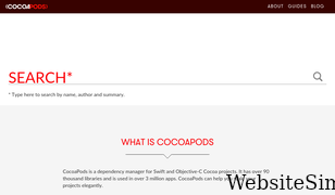 cocoapods.org Screenshot