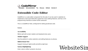 codemirror.net Screenshot