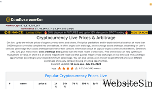 coinarbitragebot.com Screenshot