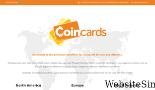 coincards.com Screenshot