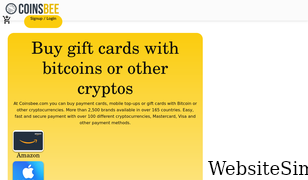 coinsbee.com Screenshot
