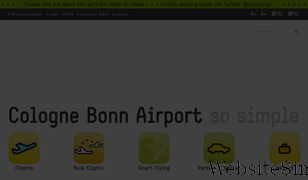 cologne-bonn-airport.com Screenshot