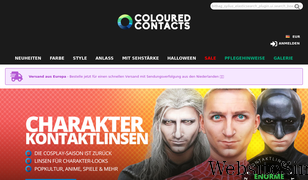 colouredcontacts.com Screenshot