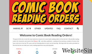 comicbookreadingorders.com Screenshot