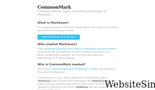 commonmark.org Screenshot